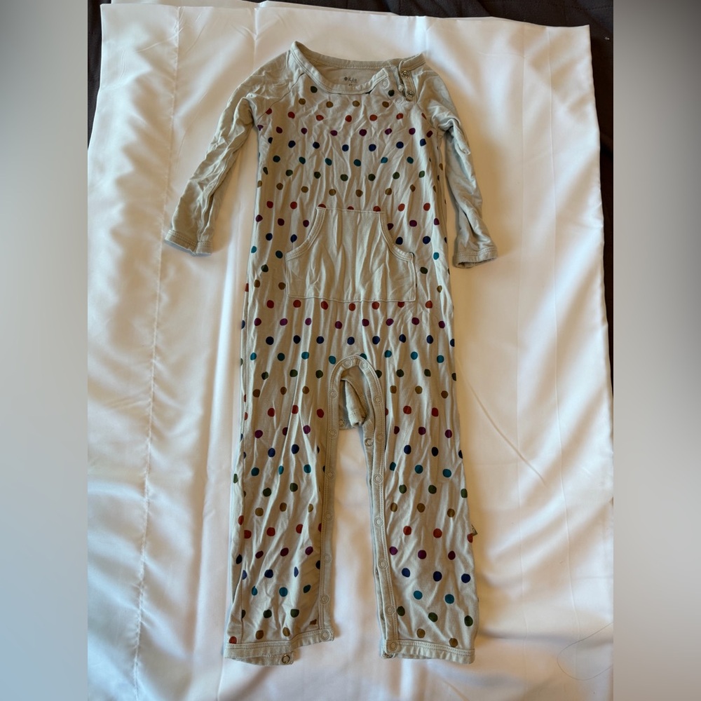 Kyte BABY Cream One Piece with Multicolor Dots